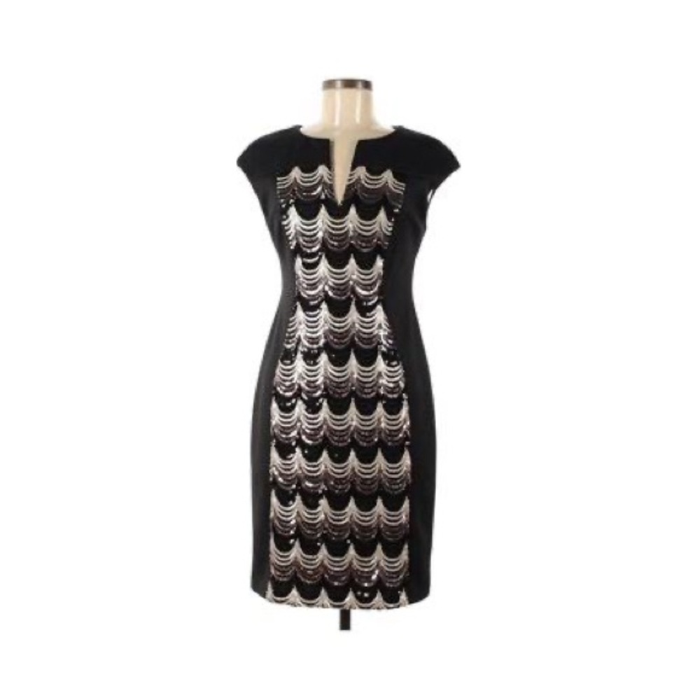 Connected Apparel Sequin Sheath Dress